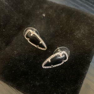 Kendra Scott black silver stud earrings